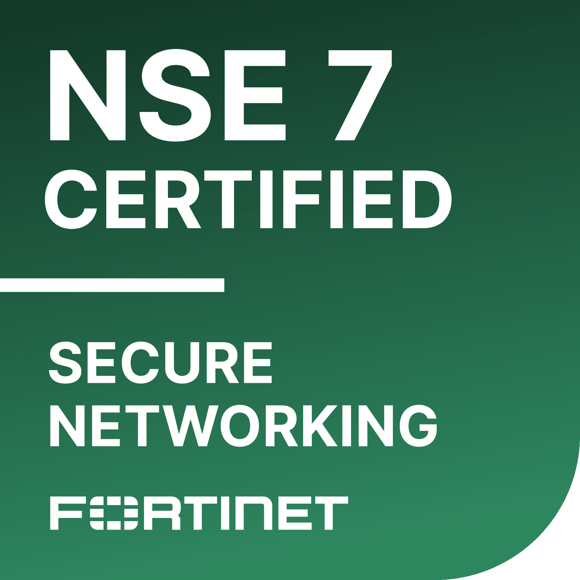 NSE 7 SD-WAN Exam Voucher — Fortinet Certified Professional certification badge